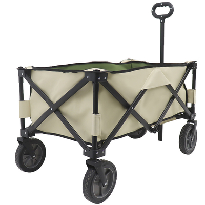 Outdoor Foldable Trolley Trolley Cart Easy Folding Beach Folding Utility Cart with 4 Wheels Platform Cart Trolley